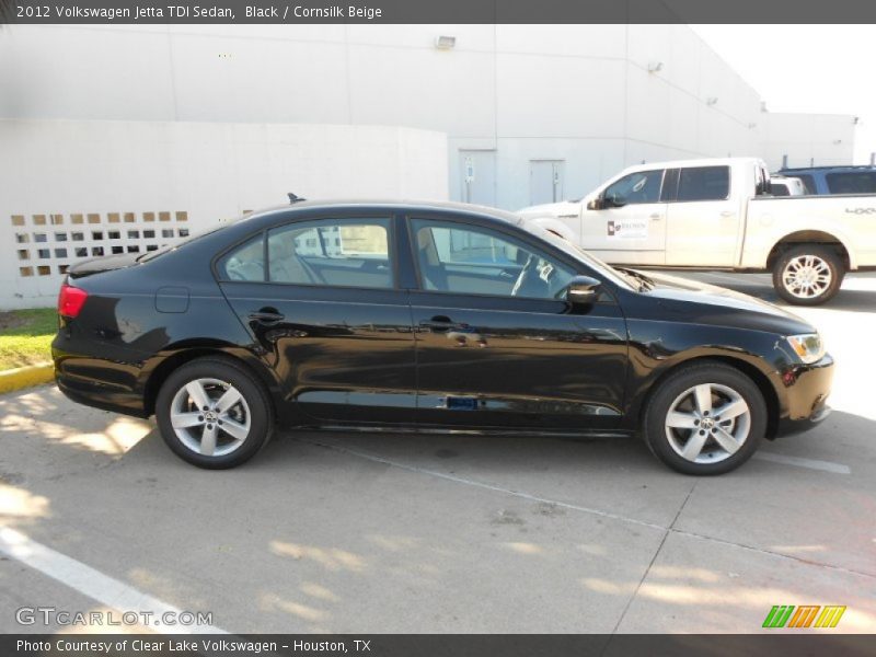 Black / Cornsilk Beige 2012 Volkswagen Jetta TDI Sedan