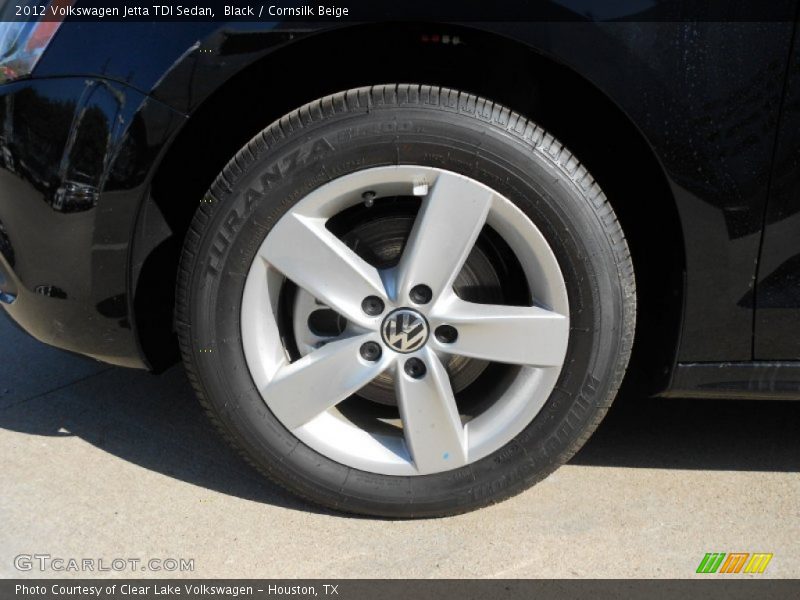 Black / Cornsilk Beige 2012 Volkswagen Jetta TDI Sedan