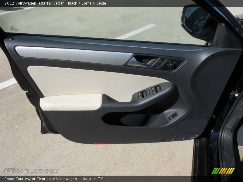 Black / Cornsilk Beige 2012 Volkswagen Jetta TDI Sedan