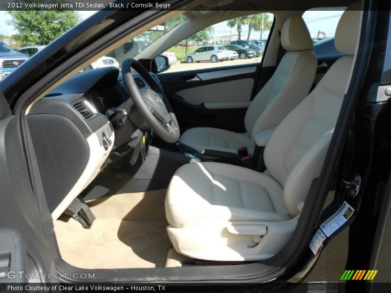 Black / Cornsilk Beige 2012 Volkswagen Jetta TDI Sedan