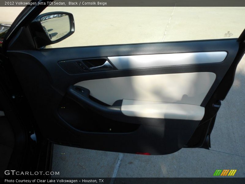Black / Cornsilk Beige 2012 Volkswagen Jetta TDI Sedan