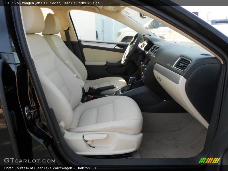 Black / Cornsilk Beige 2012 Volkswagen Jetta TDI Sedan