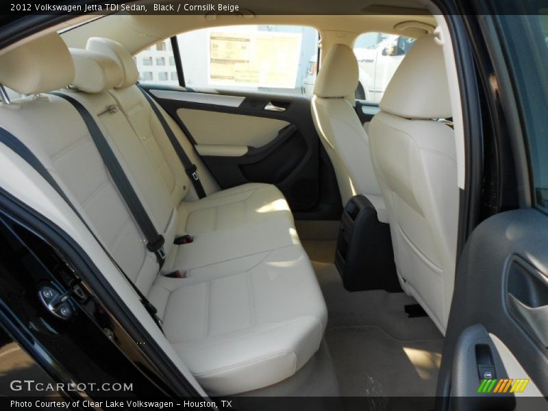 Black / Cornsilk Beige 2012 Volkswagen Jetta TDI Sedan