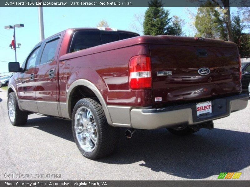 Dark Toreador Red Metallic / Tan 2004 Ford F150 Lariat SuperCrew