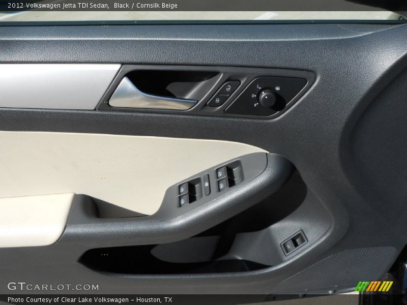 Black / Cornsilk Beige 2012 Volkswagen Jetta TDI Sedan