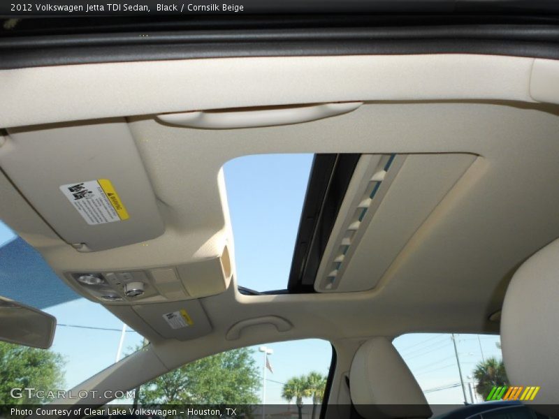Black / Cornsilk Beige 2012 Volkswagen Jetta TDI Sedan