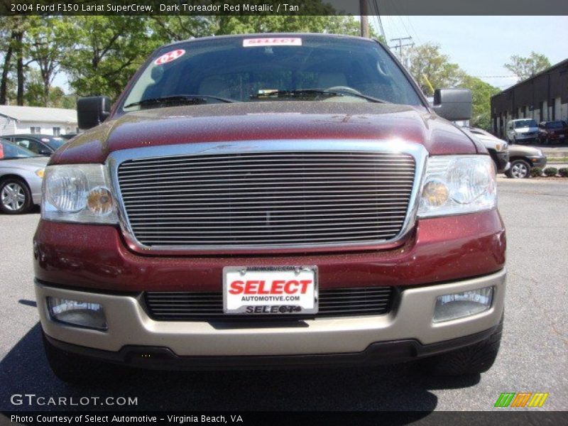 Dark Toreador Red Metallic / Tan 2004 Ford F150 Lariat SuperCrew