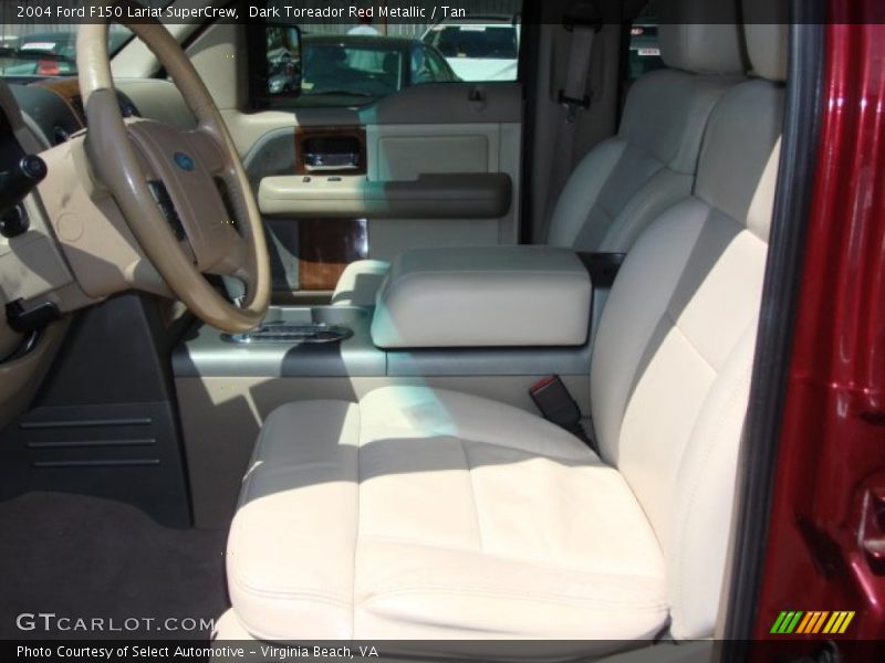 Dark Toreador Red Metallic / Tan 2004 Ford F150 Lariat SuperCrew