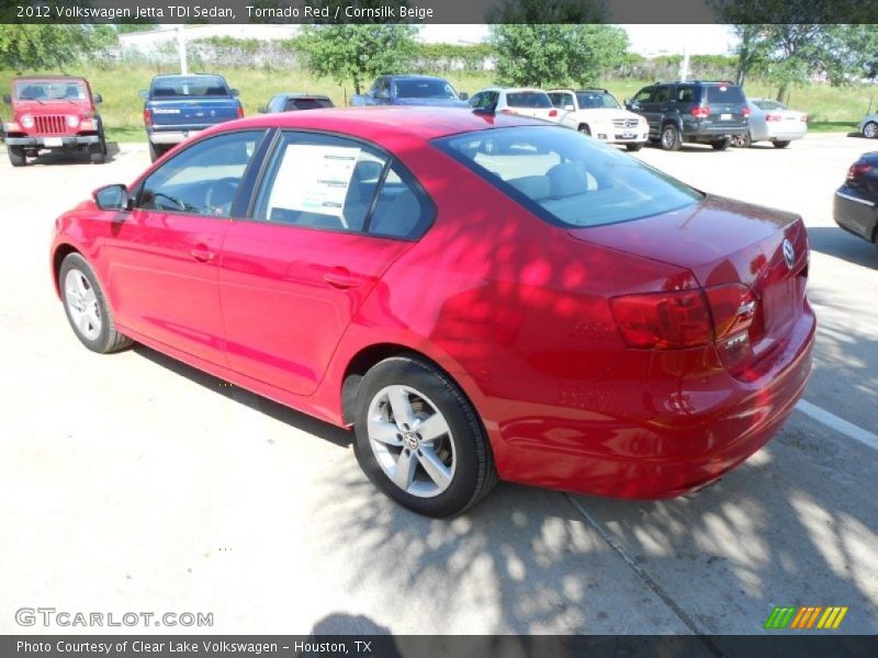 Tornado Red / Cornsilk Beige 2012 Volkswagen Jetta TDI Sedan