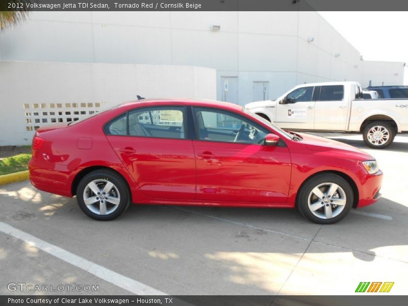 Tornado Red / Cornsilk Beige 2012 Volkswagen Jetta TDI Sedan