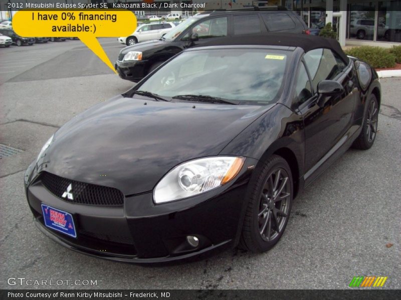 Kalapana Black / Dark Charcoal 2012 Mitsubishi Eclipse Spyder SE