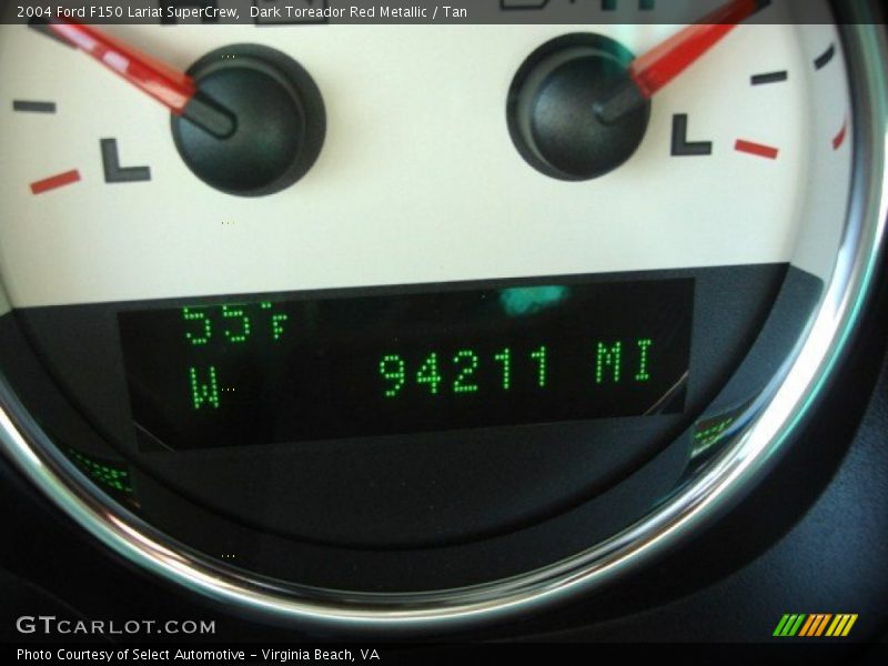 Dark Toreador Red Metallic / Tan 2004 Ford F150 Lariat SuperCrew