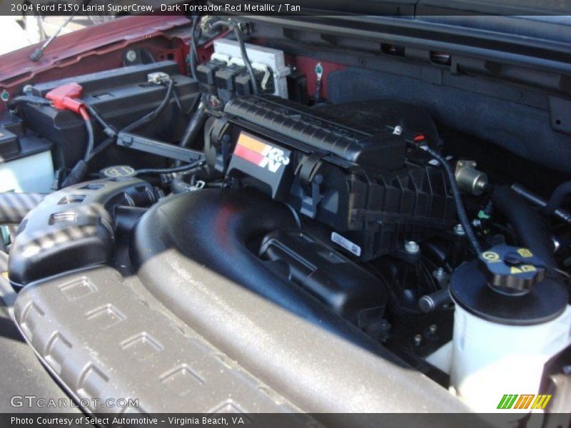 Dark Toreador Red Metallic / Tan 2004 Ford F150 Lariat SuperCrew