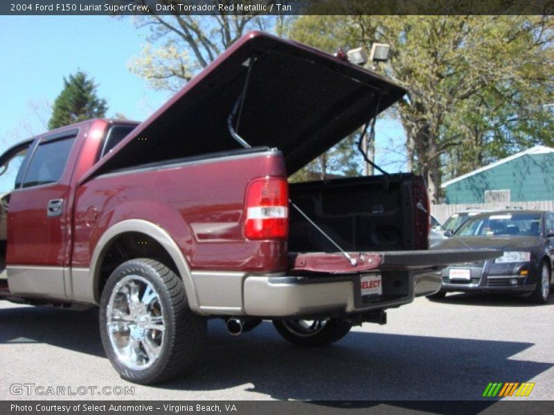 Dark Toreador Red Metallic / Tan 2004 Ford F150 Lariat SuperCrew