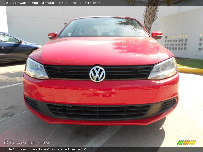 Tornado Red / Cornsilk Beige 2012 Volkswagen Jetta TDI Sedan