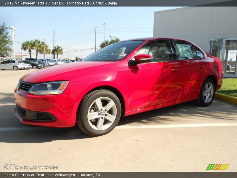 Tornado Red / Cornsilk Beige 2012 Volkswagen Jetta TDI Sedan