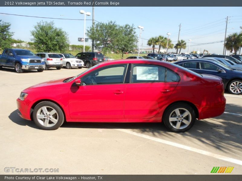 Tornado Red / Cornsilk Beige 2012 Volkswagen Jetta TDI Sedan
