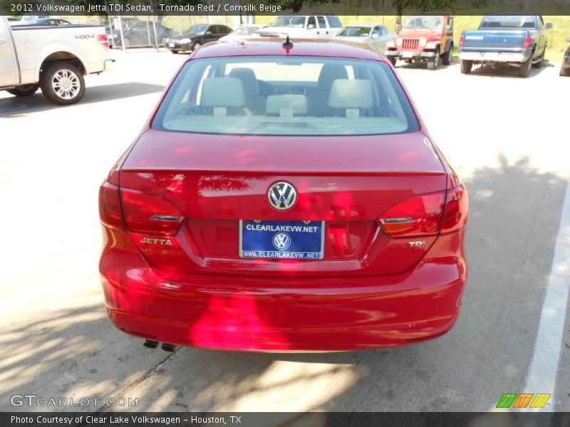 Tornado Red / Cornsilk Beige 2012 Volkswagen Jetta TDI Sedan