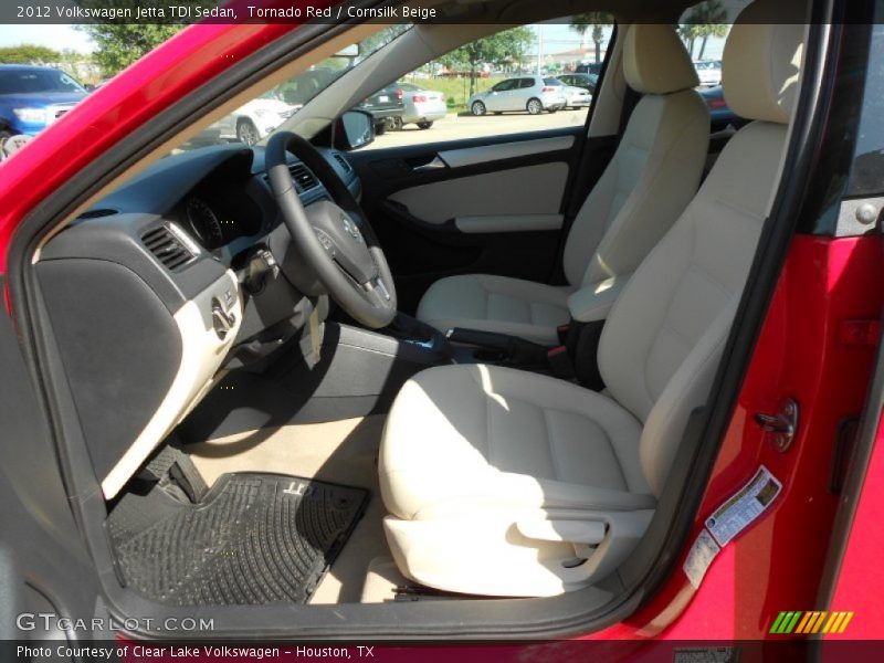 Tornado Red / Cornsilk Beige 2012 Volkswagen Jetta TDI Sedan