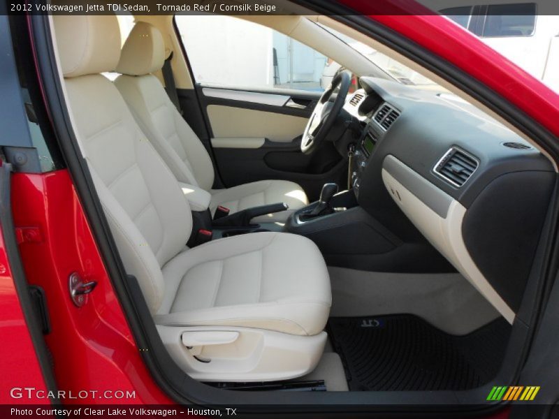 Tornado Red / Cornsilk Beige 2012 Volkswagen Jetta TDI Sedan