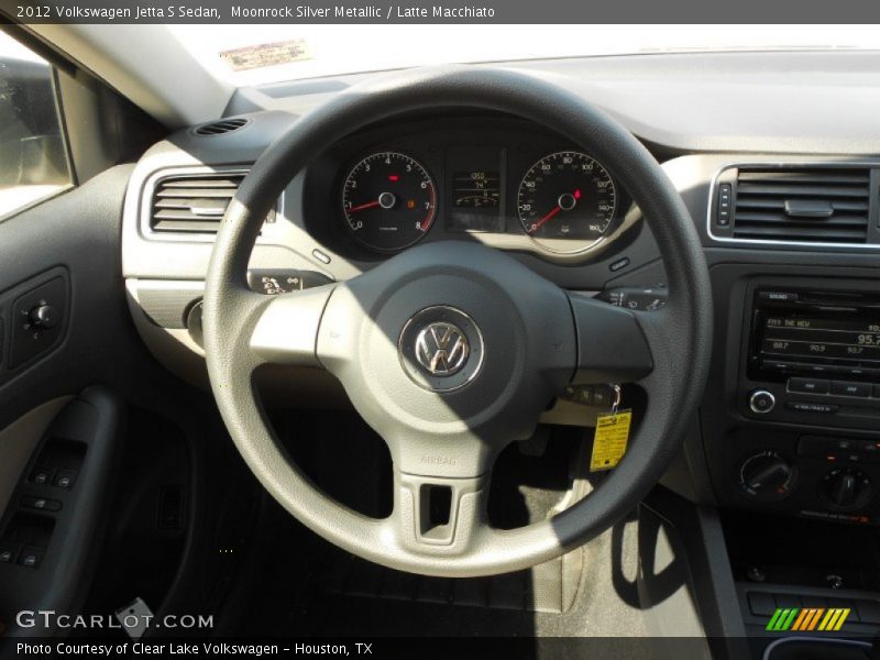 Moonrock Silver Metallic / Latte Macchiato 2012 Volkswagen Jetta S Sedan