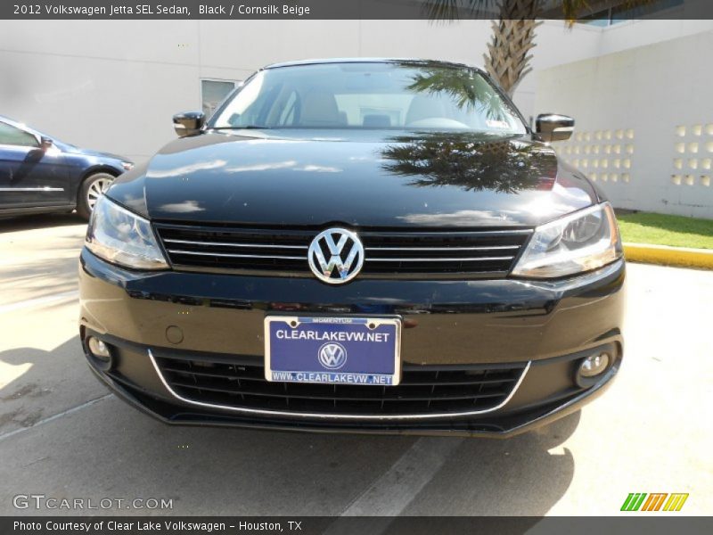 Black / Cornsilk Beige 2012 Volkswagen Jetta SEL Sedan