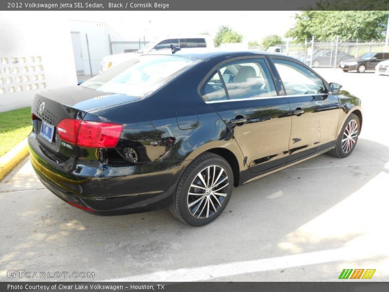 Black / Cornsilk Beige 2012 Volkswagen Jetta SEL Sedan