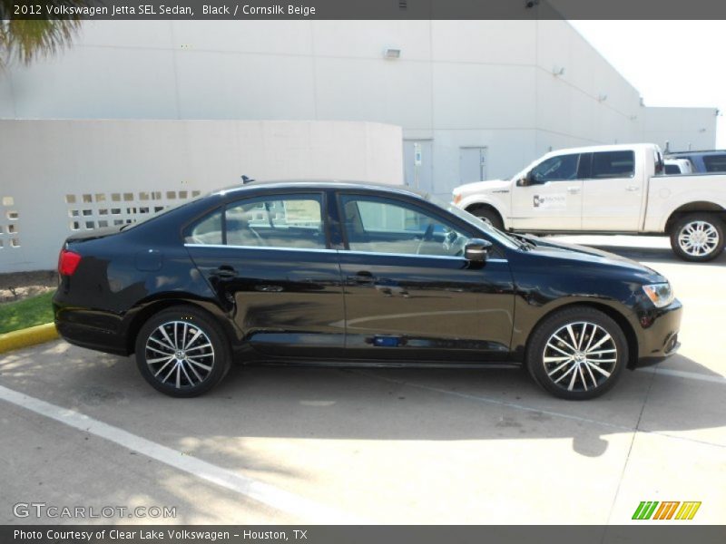 Black / Cornsilk Beige 2012 Volkswagen Jetta SEL Sedan