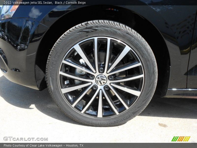 Black / Cornsilk Beige 2012 Volkswagen Jetta SEL Sedan