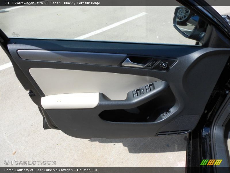 Black / Cornsilk Beige 2012 Volkswagen Jetta SEL Sedan