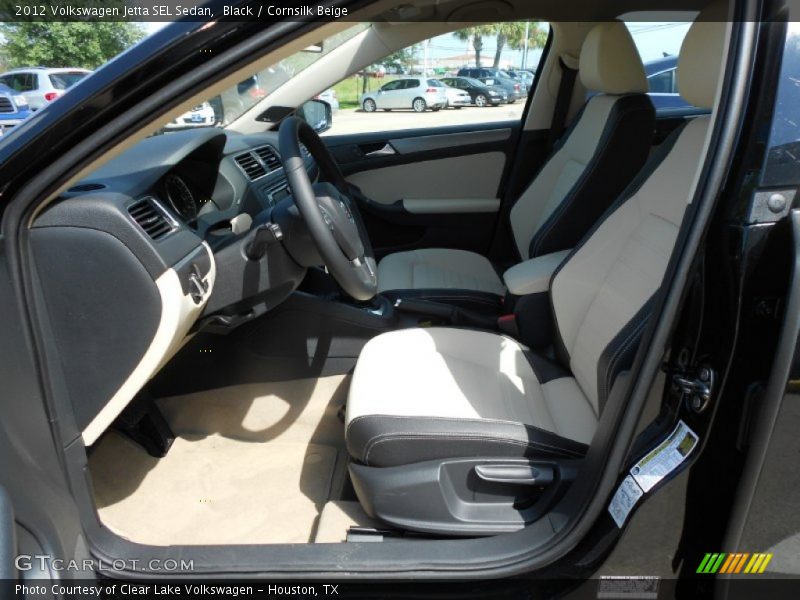 Black / Cornsilk Beige 2012 Volkswagen Jetta SEL Sedan