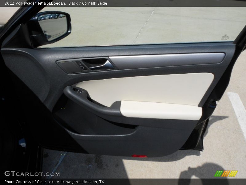 Black / Cornsilk Beige 2012 Volkswagen Jetta SEL Sedan