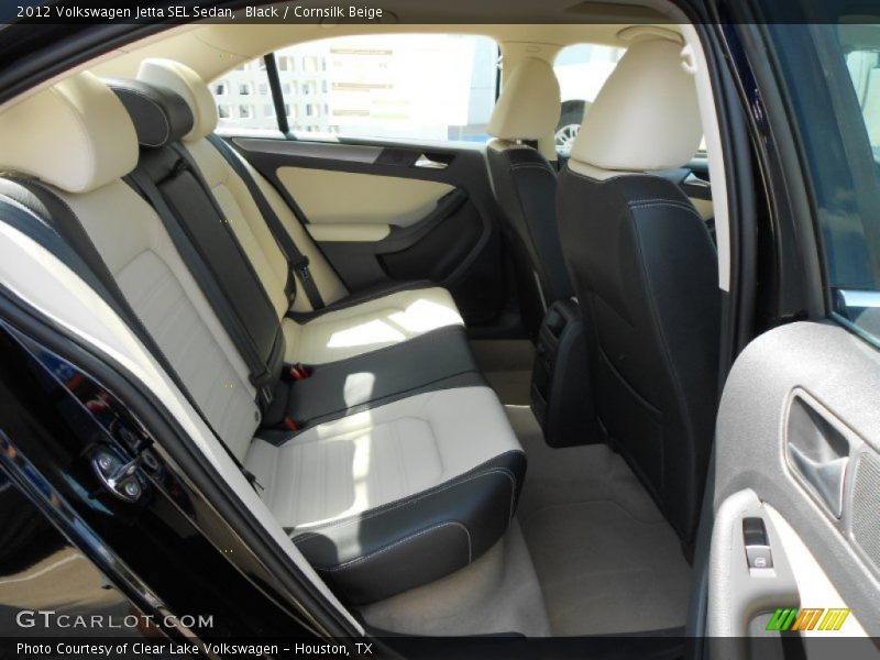 Black / Cornsilk Beige 2012 Volkswagen Jetta SEL Sedan