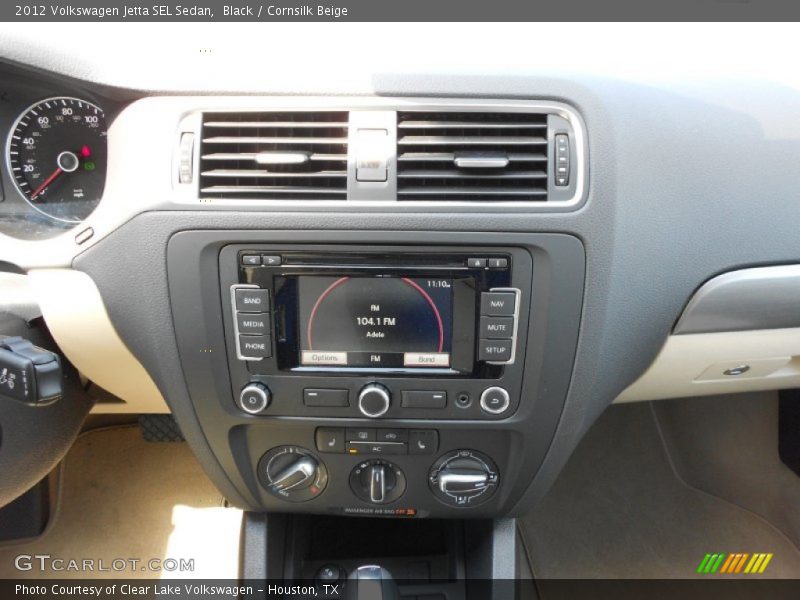 Black / Cornsilk Beige 2012 Volkswagen Jetta SEL Sedan