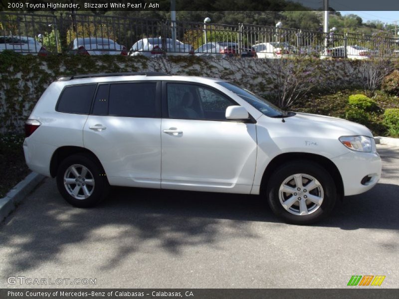 Blizzard White Pearl / Ash 2009 Toyota Highlander