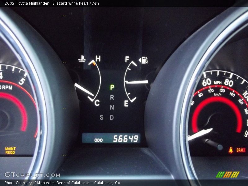 Blizzard White Pearl / Ash 2009 Toyota Highlander
