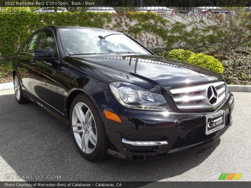Black / Black 2012 Mercedes-Benz C 250 Sport
