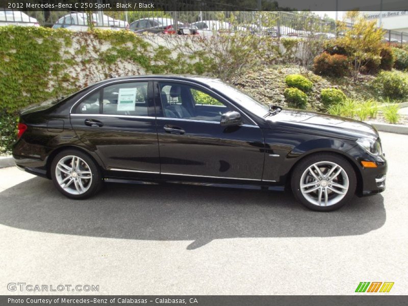Black / Black 2012 Mercedes-Benz C 250 Sport