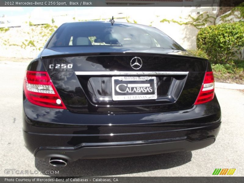 Black / Black 2012 Mercedes-Benz C 250 Sport