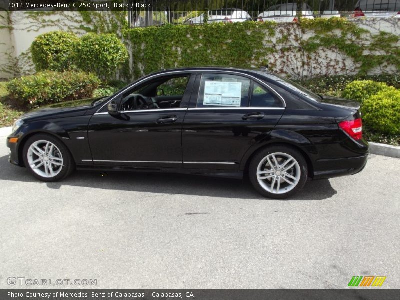 Black / Black 2012 Mercedes-Benz C 250 Sport