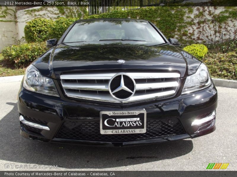 Black / Black 2012 Mercedes-Benz C 250 Sport