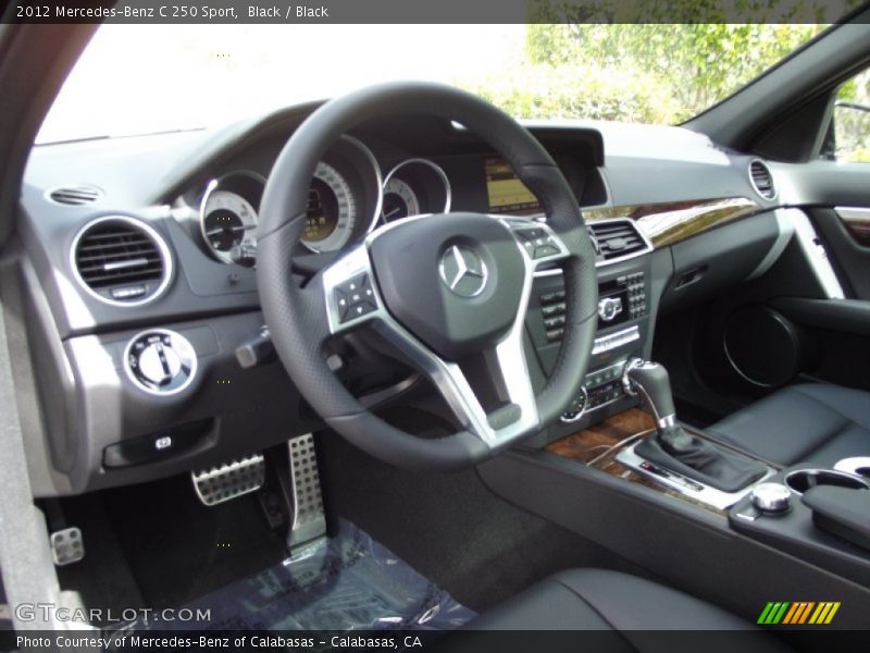 Black / Black 2012 Mercedes-Benz C 250 Sport