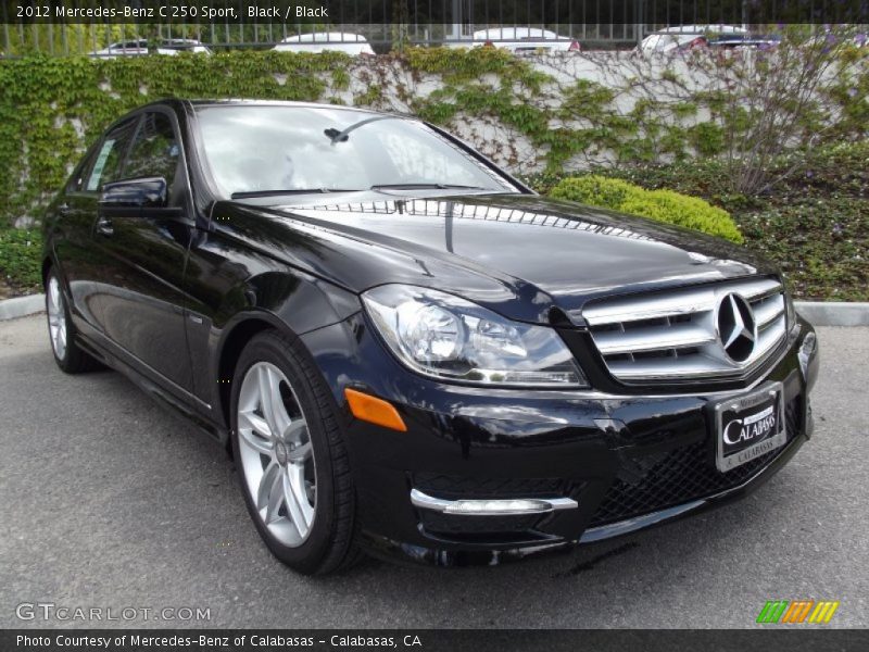Black / Black 2012 Mercedes-Benz C 250 Sport