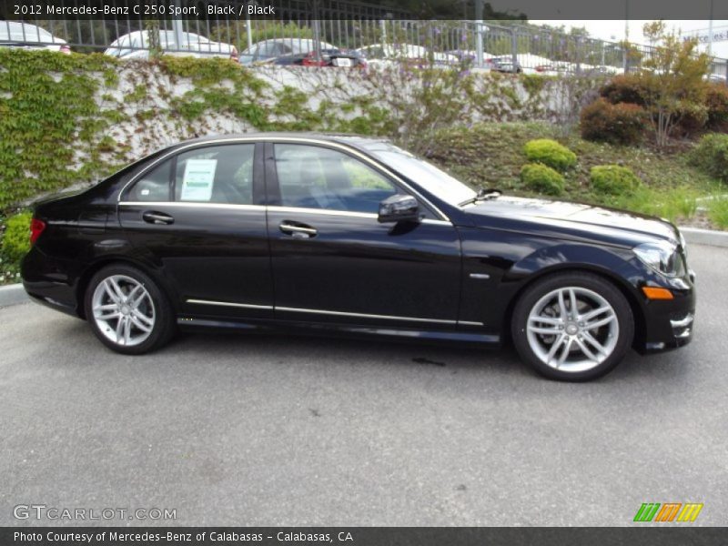 Black / Black 2012 Mercedes-Benz C 250 Sport