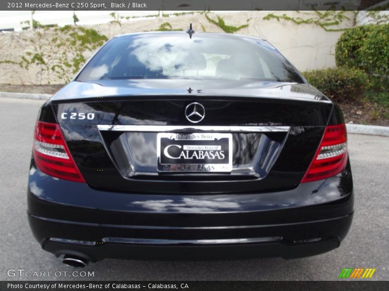 Black / Black 2012 Mercedes-Benz C 250 Sport