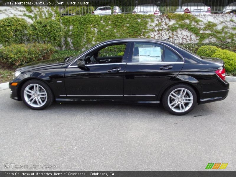 Black / Black 2012 Mercedes-Benz C 250 Sport