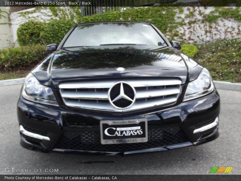 Black / Black 2012 Mercedes-Benz C 250 Sport