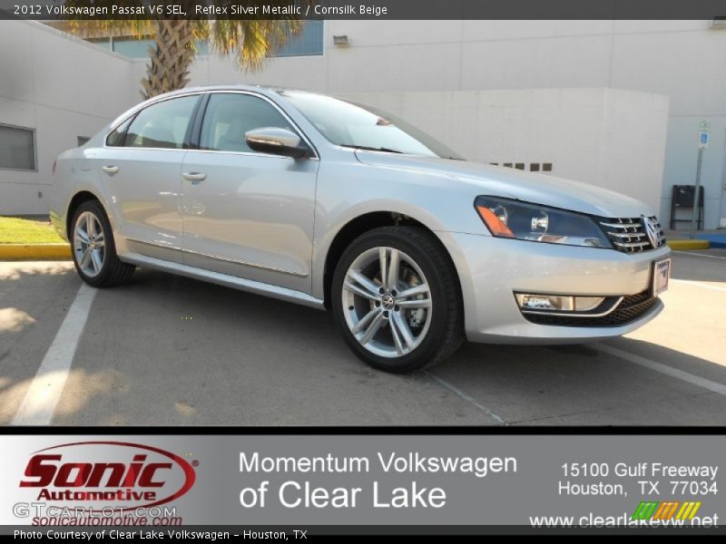 Reflex Silver Metallic / Cornsilk Beige 2012 Volkswagen Passat V6 SEL