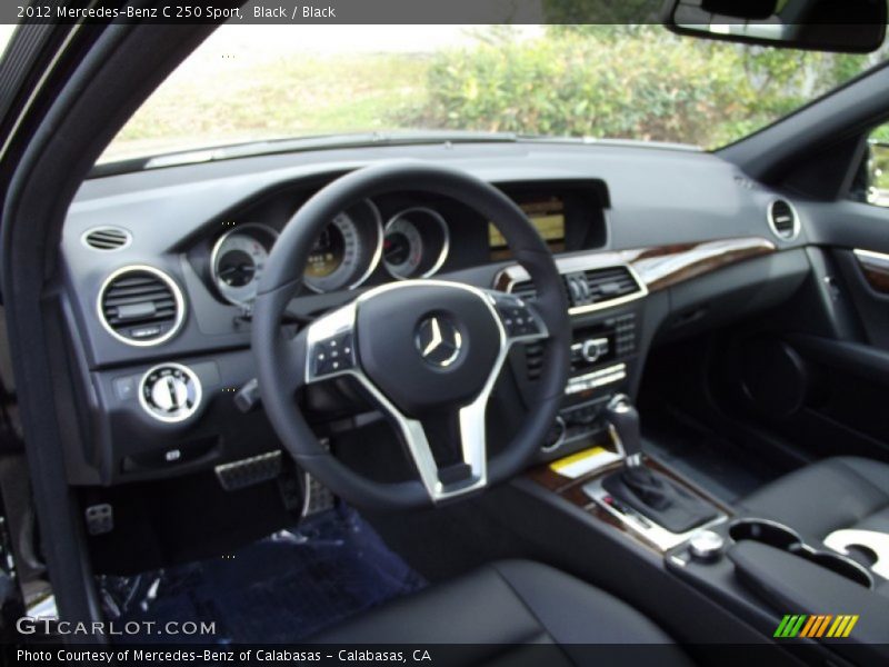 Black / Black 2012 Mercedes-Benz C 250 Sport