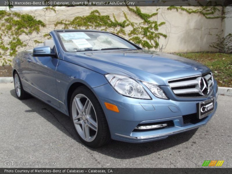 Quartz Blue Metallic / Ash/Dark Grey 2012 Mercedes-Benz E 350 Cabriolet